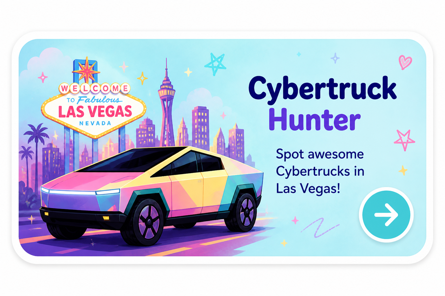 Cybertruck Hunter feature card